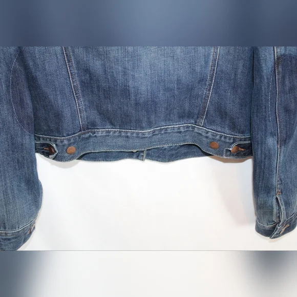 Gap 1969 Drop Pocket Yosemite Retro Modern Jacket Women's Medium Blue Denim Jean - Picture 6 of 9